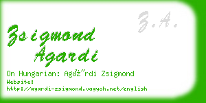 zsigmond agardi business card